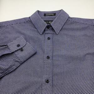 Beverly Hills Polo Club Mens‎ Long Sleeve Button Up Blue Striped Shirt Sz Large.
